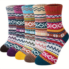 Vintage Wool Crew Socks for Men Women