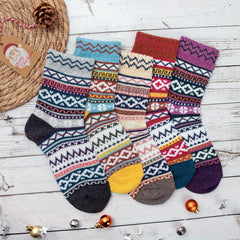 Vintage Wool Crew Socks for Men Women