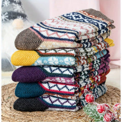 Vintage Wool Crew Socks for Men Women
