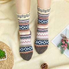 Vintage Wool Crew Socks for Men Women