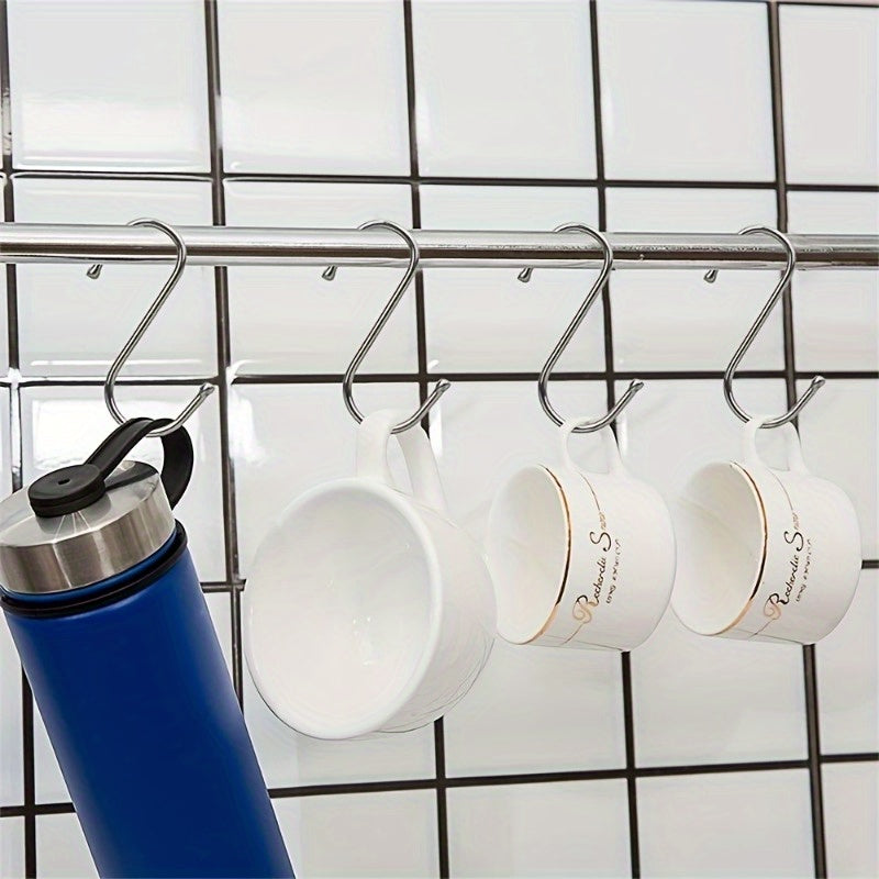 Kitchen Wardrobe Storage Hook Set Stainless Steel S Hooks Heavy Duty