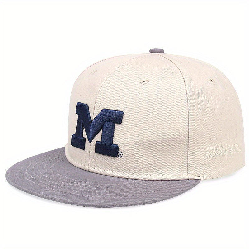 Men's Outdoor Baseball Cap Flat Brim Hat Hip Hop Style