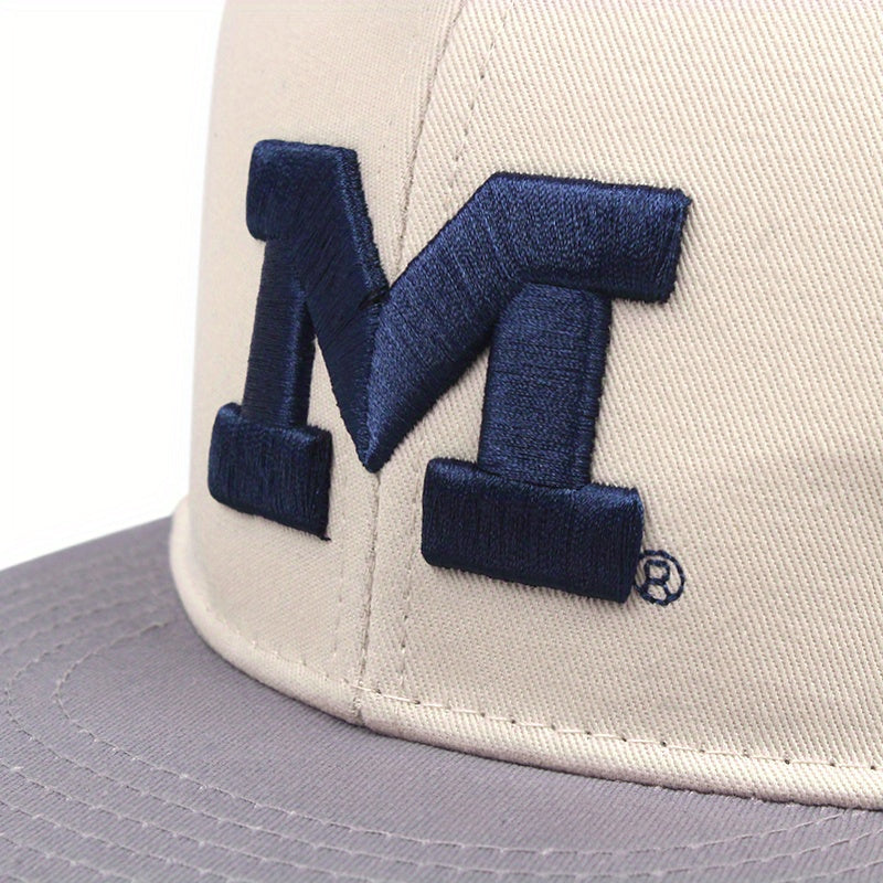 Men's Outdoor Baseball Cap Flat Brim Hat Hip Hop Style