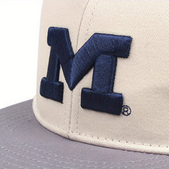 Men's Outdoor Baseball Cap Flat Brim Hat Hip Hop Style