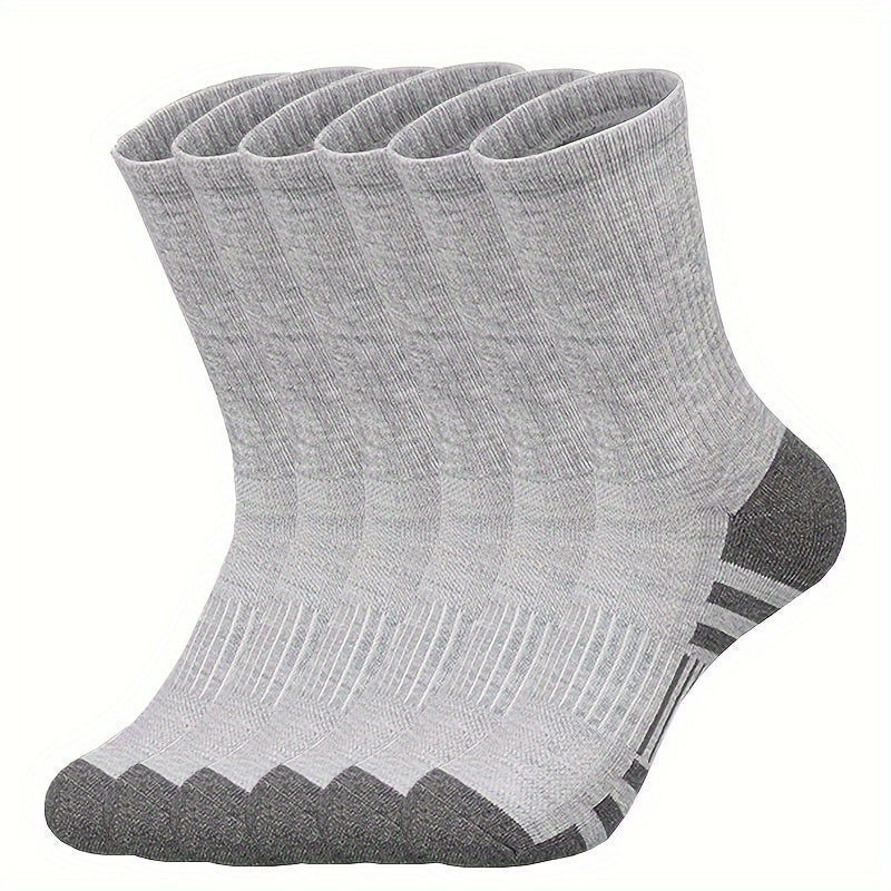 Men's Mid Crew Sport Socks Absorb Sweat Breathable for Basketball