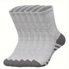 Men's Mid Crew Sport Socks Absorb Sweat Breathable for Basketball