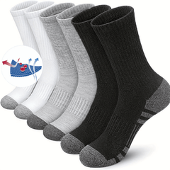 Men's Mid Crew Sport Socks Absorb Sweat Breathable for Basketball