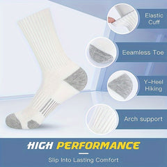 Men's Mid Crew Sport Socks Absorb Sweat Breathable for Basketball