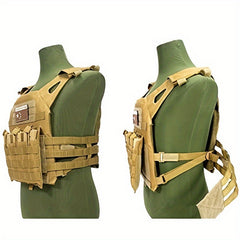 Adjustable Molle Vest for Outdoor Activities with Removable Pockets