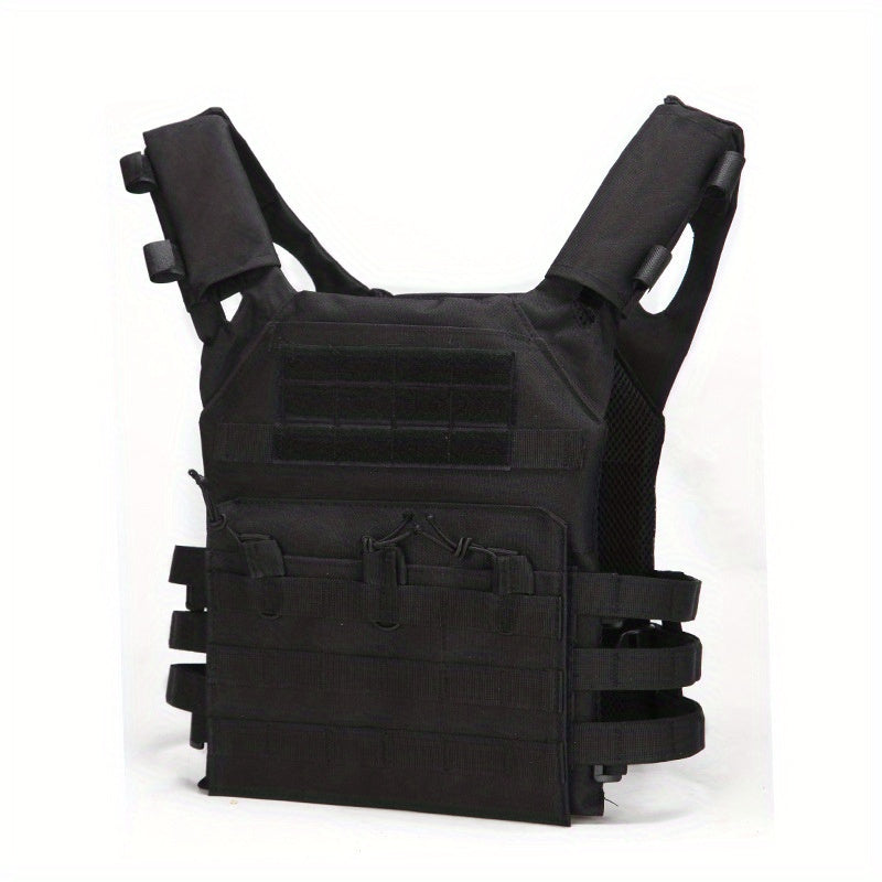 Adjustable Molle Vest for Outdoor Activities with Removable Pockets
