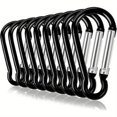 5pcs Aluminum Alloy Spring Buckle Keychain For Outdoor Camping Hiking