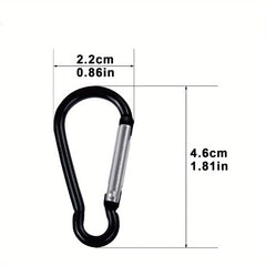 5pcs Aluminum Alloy Spring Buckle Keychain For Outdoor Camping Hiking