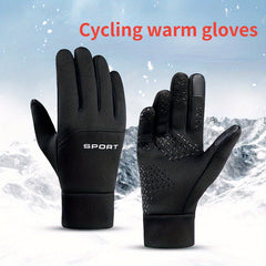 Men's Winter Warm Gloves Outdoor Coldproof Velvet Warm Gloves Touch Screen