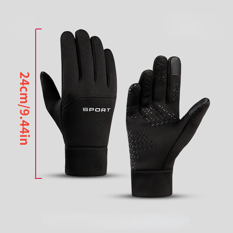 Men's Winter Warm Gloves Outdoor Coldproof Velvet Warm Gloves Touch Screen