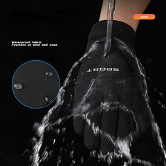 Men's Winter Warm Gloves Outdoor Coldproof Velvet Warm Gloves Touch Screen