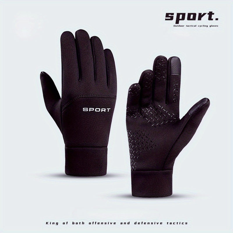 Men's Winter Warm Gloves Outdoor Coldproof Velvet Warm Gloves Touch Screen
