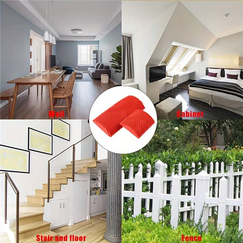 2pcs Wood Graining Painting Tool Set Wall Painting Decoration DIY Tool