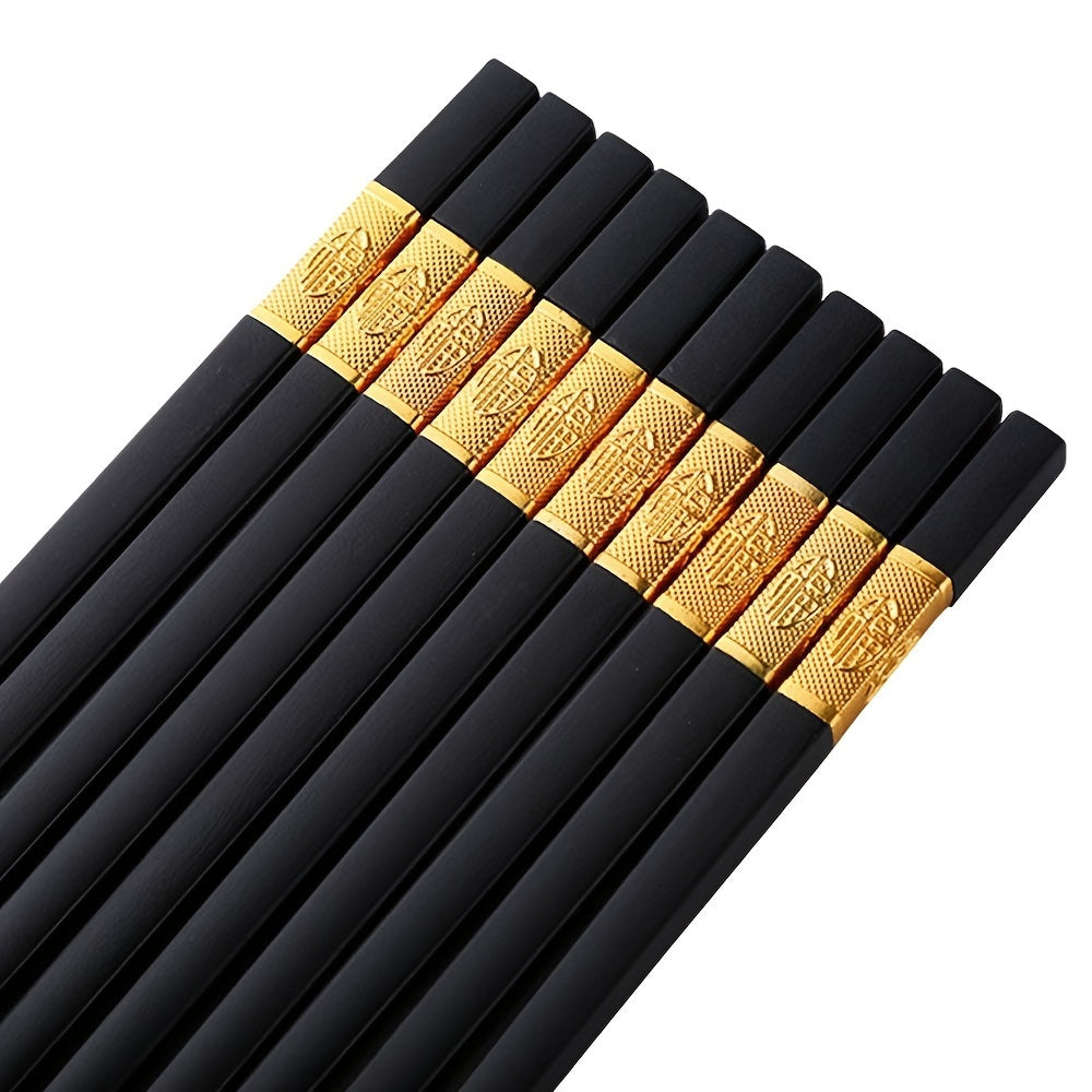 20 Pairs Reusable Non-slip Alloy Chopsticks for Home Restaurant and Travel