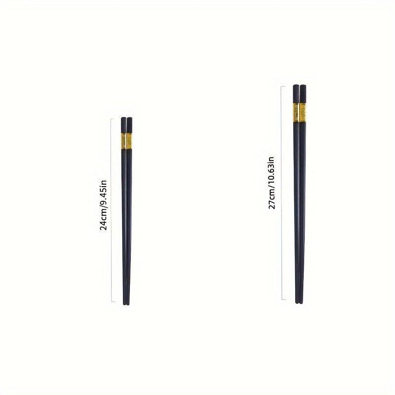 20 Pairs Reusable Non-slip Alloy Chopsticks for Home Restaurant and Travel