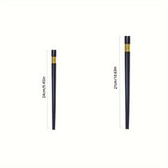 20 Pairs Reusable Non-slip Alloy Chopsticks for Home Restaurant and Travel
