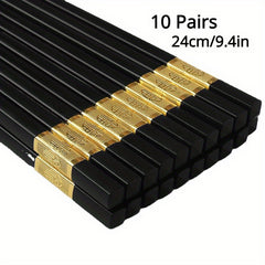 20 Pairs Reusable Non-slip Alloy Chopsticks for Home Restaurant and Travel