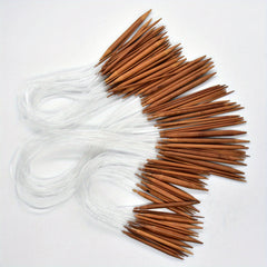18pcs Bamboo Circular Needles Crochet Hooks Set 2-10MM Smooth Sewing Tools