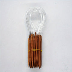 18pcs Bamboo Circular Needles Crochet Hooks Set 2-10MM Smooth Sewing Tools
