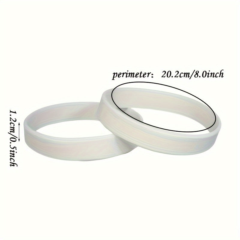 2pcs Silicone Bracelet for Outdoor Fitness & Sports