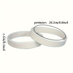 2pcs Silicone Bracelet for Outdoor Fitness & Sports