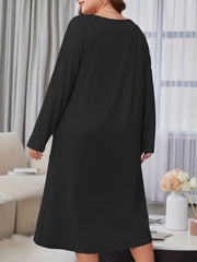 Sporty Lounge Dress Women's Plus Rugby Helmet Print Tee Sleep Dress