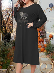 Gothic Lounge Dress Women's Long Sleeve Tee