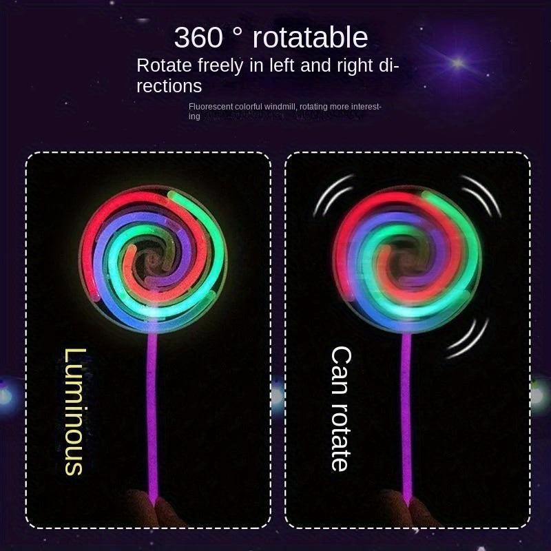 Fluorescent Lollipop Glow Windmill Toy
