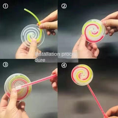 Fluorescent Lollipop Glow Windmill Toy