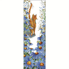 14CT Printed Flower Kit Cross Stitch Material Bag Artwork Wall Decor