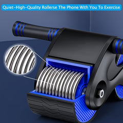 Rebound Abdominal Roller Abdominal Exercise Wheel With Kneeling Mat