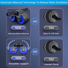 Rebound Abdominal Roller Abdominal Exercise Wheel With Kneeling Mat