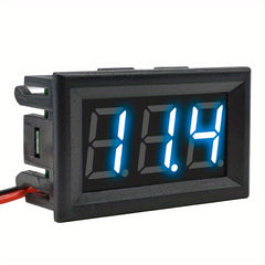 Waterproof LED Voltmeter Digital Voltage Tester Meter Red Green