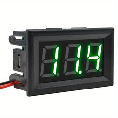 Waterproof LED Voltmeter Digital Voltage Tester Meter Red Green