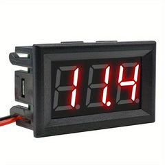 Waterproof LED Voltmeter Digital Voltage Tester Meter Red Green