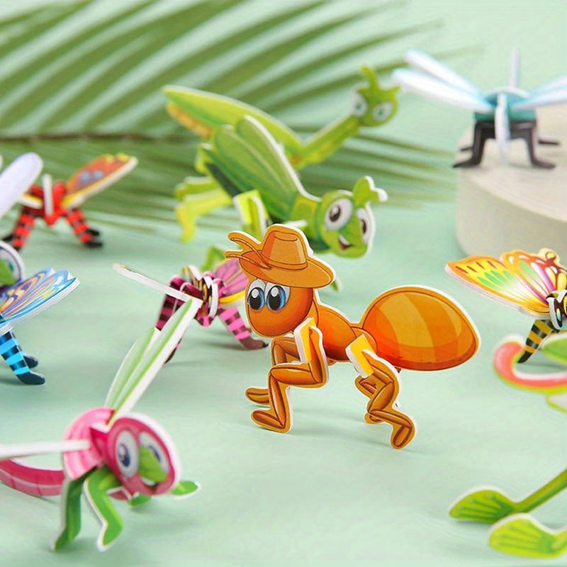 20pcs Cartoon Animals 3D Puzzle Educational Toys Birthday Party Favor Treat