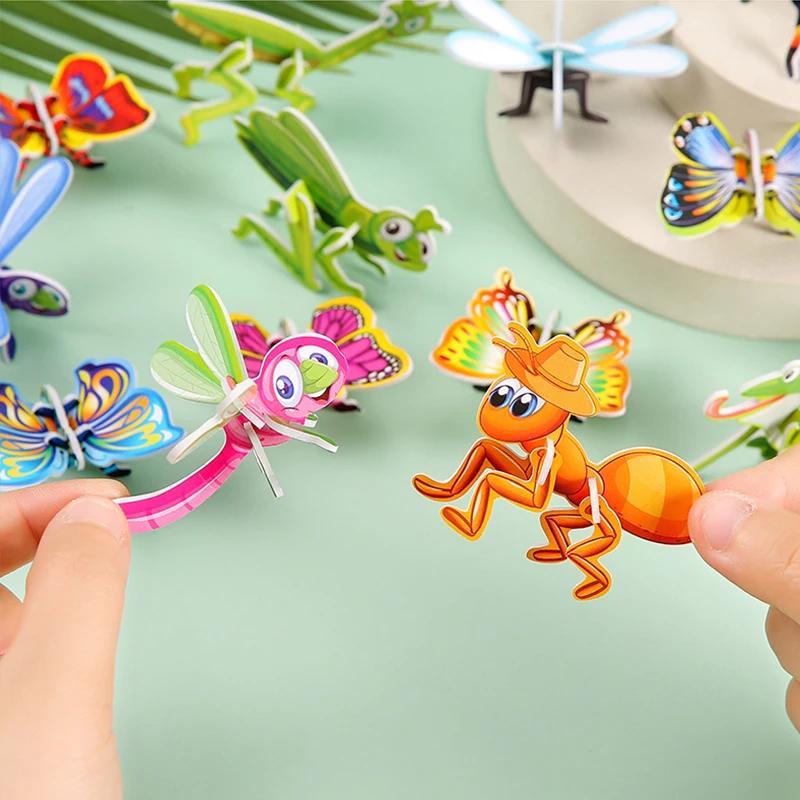 20pcs Cartoon Animals 3D Puzzle Educational Toys Birthday Party Favor Treat