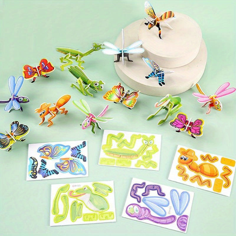 20pcs Cartoon Animals 3D Puzzle Educational Toys Birthday Party Favor Treat