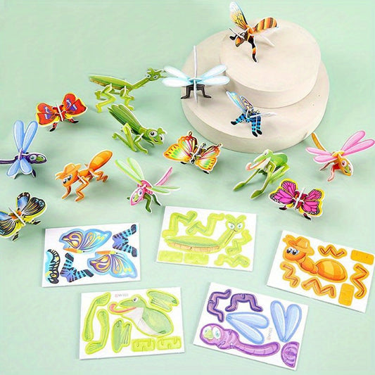 20pcs Cartoon Animals 3D Puzzle Educational Toys Birthday Party Favor Treat