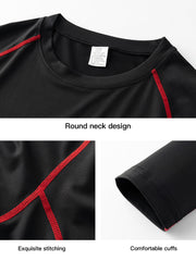 Men's Letter Print Compression Shirt Athletic Baselayer