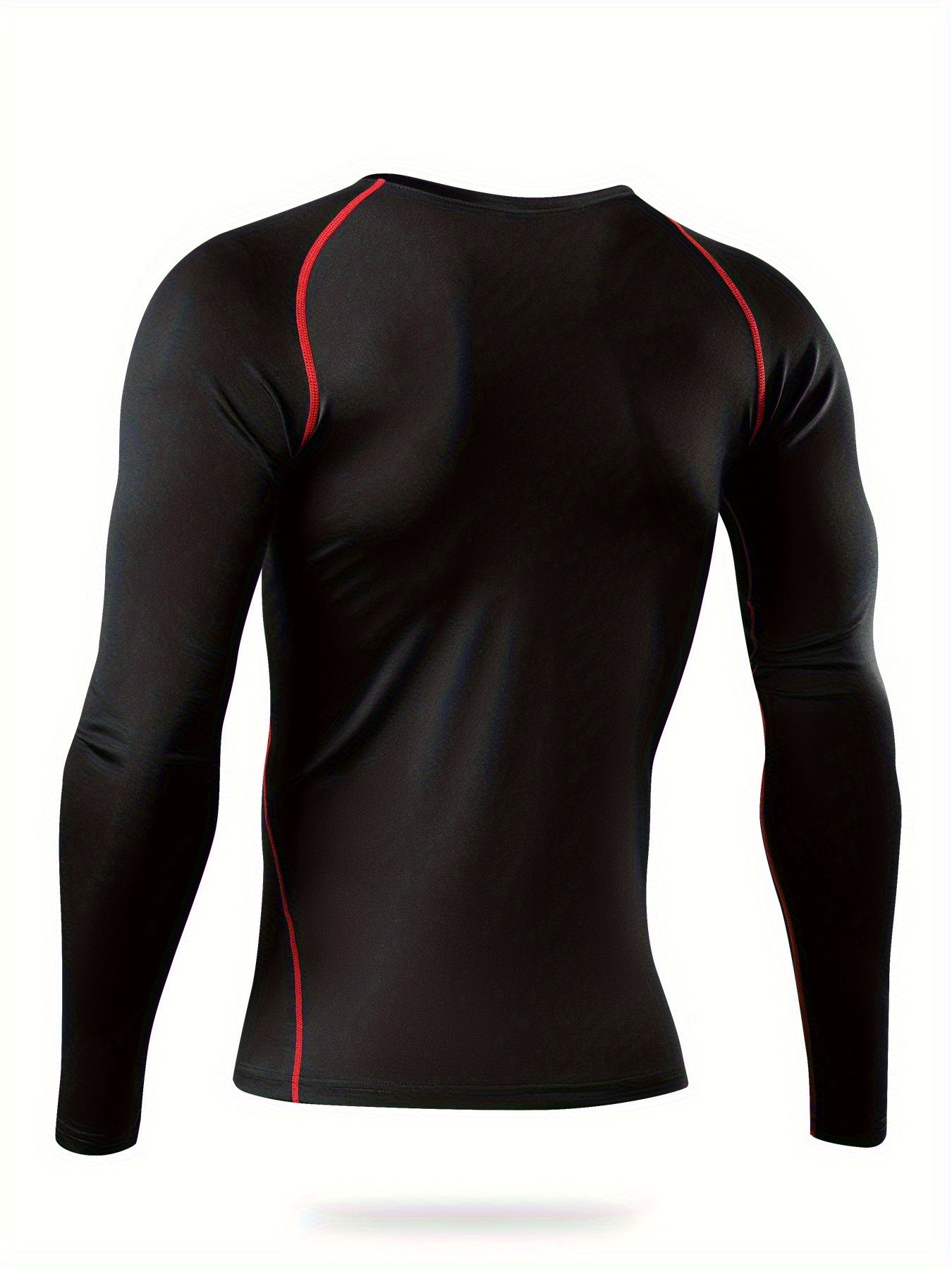 Men's Letter Print Compression Shirt Athletic Baselayer