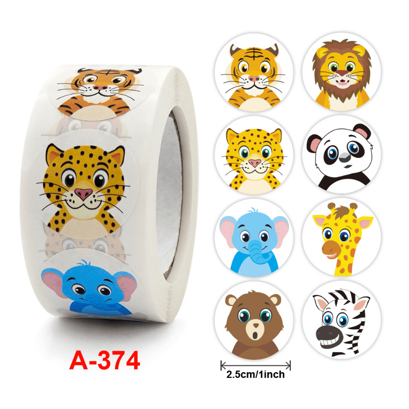 500pcs Cartoon Animal Children Sticker Label Thank You Stickers
