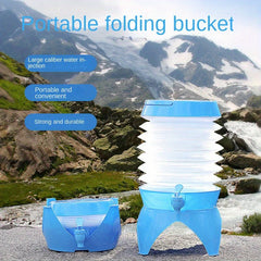 Large Capacity Folding Water Bucket Telescopic Water Container With Faucet
