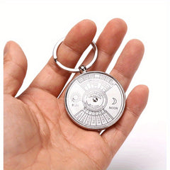 Mini Perpetual Calendar Key Chain Unisex Metal Keychain Keyring
