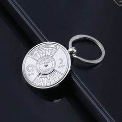 Mini Perpetual Calendar Key Chain Unisex Metal Keychain Keyring