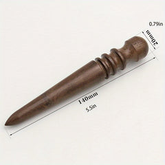 1pc Sandalwood Sanding Rod Leather Wood Polishing Rod